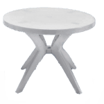 mesa de plástico desmontável redonda