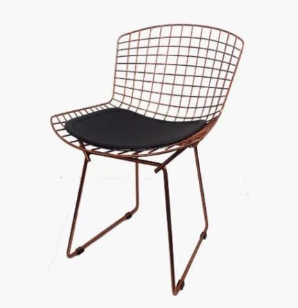 CADEIRA BERTOIA ARAMADO ROSE ASSENTO PRETO