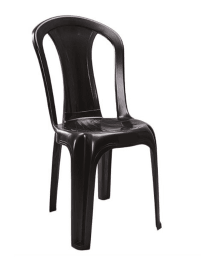 Cadeira de Plástico Bistrô Capacidade 182 kg - Preta