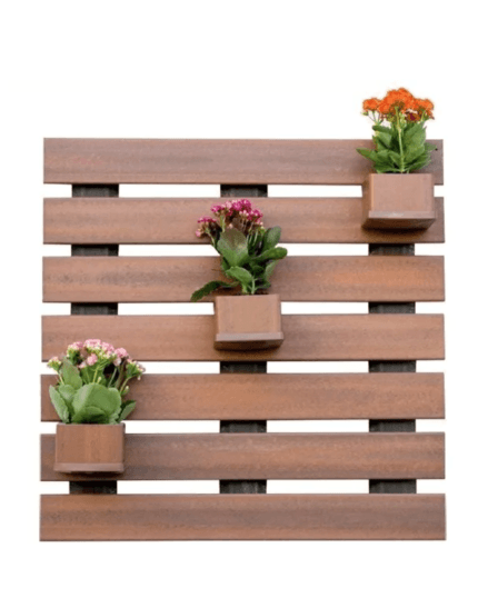 Floreira de madeira plástica