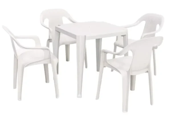 CONJUNTO DE MESA E POLTRONA SPAZIO – BRANCA