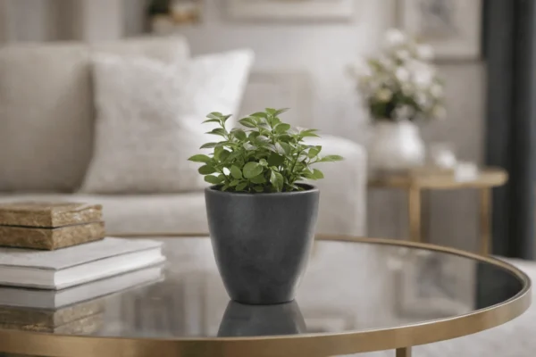 Vaso Decorativo Coimbra Chumbo em Polietileno 3