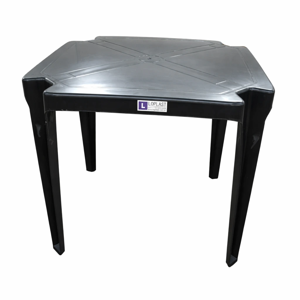 Mesa de Plástico Quadrada 70×70 Preta
